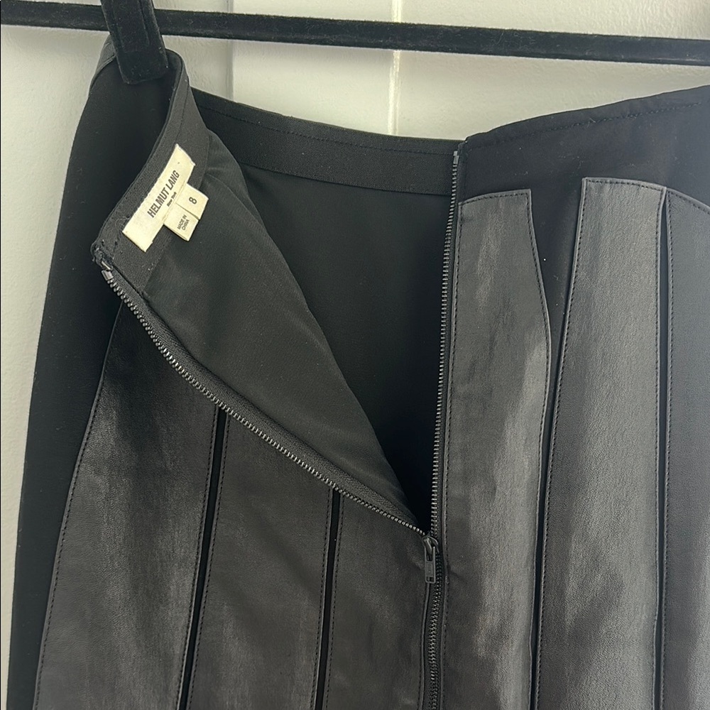 Helmut Lang Black Leather Skirt - Picture 4 of 6
